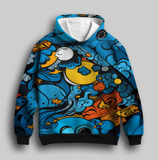 Blue World Unisex Printed Hoodie